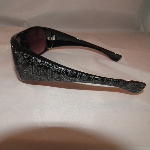 Awesome Black Frame Sunglasses Fancy Temple Arm - Picture 3 of 7
